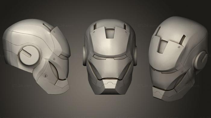 Бюсты монстры и герои (Шлем Железного Человека, BUSTH_0673) 3D модель для ЧПУ станка